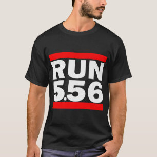Camiseta Ejecutar 5.56 Largo Pistola AR 15 Premium