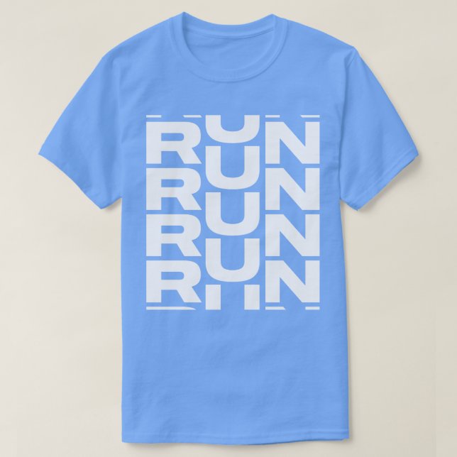 Camiseta Ejecutar blanco sólido (Diseño del anverso)