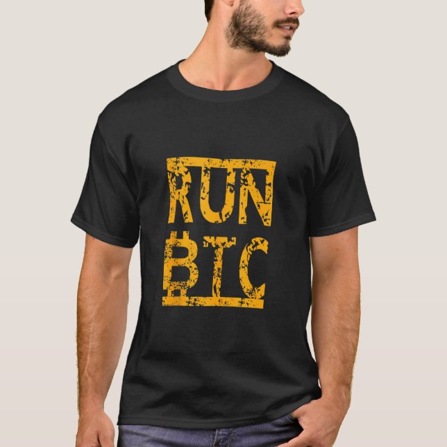 Camiseta Ejecutar Btc Bitcoin Wallet Money Crypto Coin Bloc (Anverso)