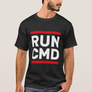 Camiseta Ejecutar Cmd Geek Nerd Computadora Informática Adm