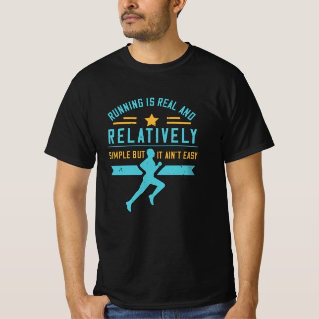 Camiseta Ejecutar - Correr es simple pero no fácil (Anverso)