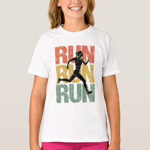 Camiseta Ejecutar ejecución - Chica de ejecución de vintage