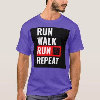 Camiseta Ejecutar ejecución de caminata repetición
