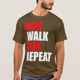 Camiseta Ejecutar ejecución de caminata repetir rojo