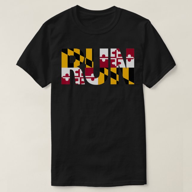 Camiseta Ejecutar el Orgullo Maryland ejecutando gráfico de (Diseño del anverso)