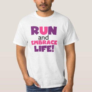 Camiseta Ejecutar Embrace Life Purple Pink