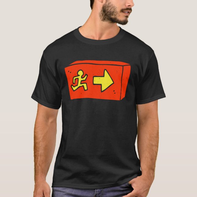 Camiseta Ejecutar este camino Rótulo (Anverso)