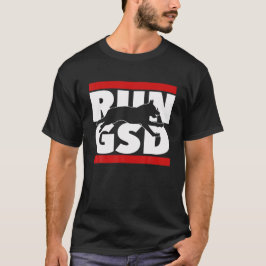 Camiseta EJECUTAR GSD . Pastor alemán papá mamá EE.UU.