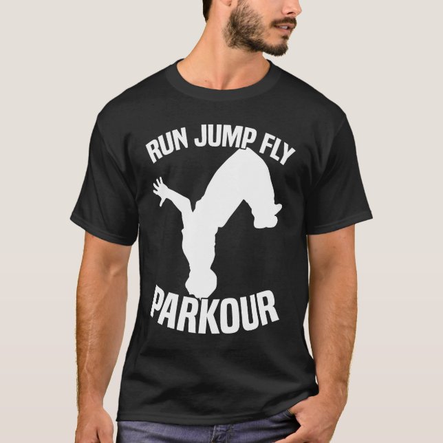 Camiseta Ejecutar Jump Fly Parkour (Anverso)