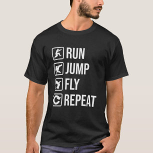 Camiseta Ejecutar Jump Fly Repetir Funny Parkour Freerundin