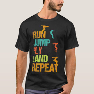 Camiseta Ejecutar Jump Fly Repetir, Parkour