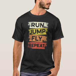 Camiseta Ejecutar Jump Fly Repetir Parkour Free Running Fre