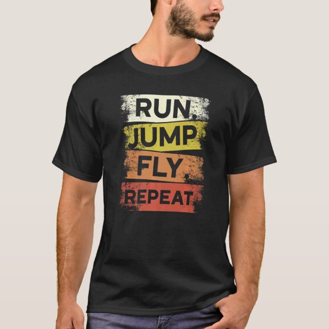 Camiseta Ejecutar Jump Fly Repetir Parkour Free Running Fre (Anverso)