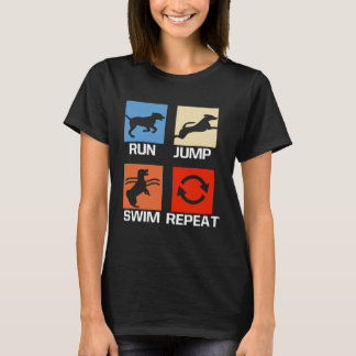Camiseta Ejecutar Jump Swim Repetir Formación Dock Dive Jum