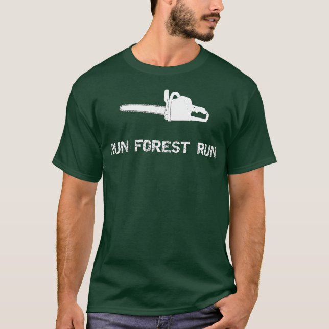 Camiseta Ejecutar la industria de la tala de bosques en Cha (Anverso)
