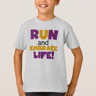 Camiseta Ejecutar la vida del embrión morado amarillo