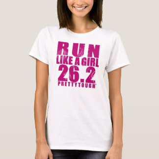 Camiseta Ejecutar LIke un Chica 26.2 Bonito duro