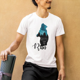 Camiseta Ejecutar Motivación Encuentra Gráfica De Oso Diver