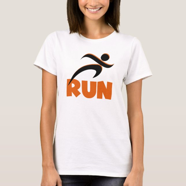 Camiseta Ejecutar Naranja Fitness Ejecutar (Anverso)