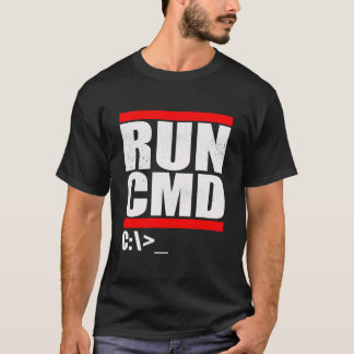 Camiseta Ejecutar parodia de CMD