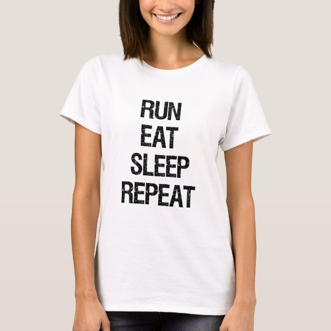 Camiseta Ejecutar repetición de sueño de comedor (Anverso)