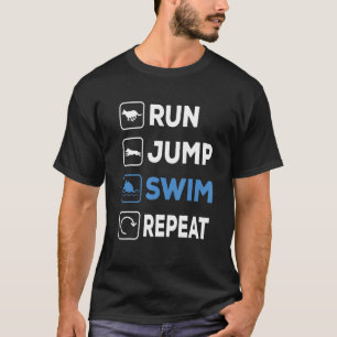 Camiseta Ejecutar Salto Swim Repetir Perro De Buceo Dock