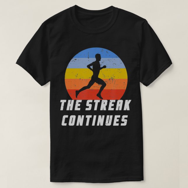 Camiseta Ejecutar Streak 365 Ejecutando Silhouette Daily Ru (Diseño del anverso)