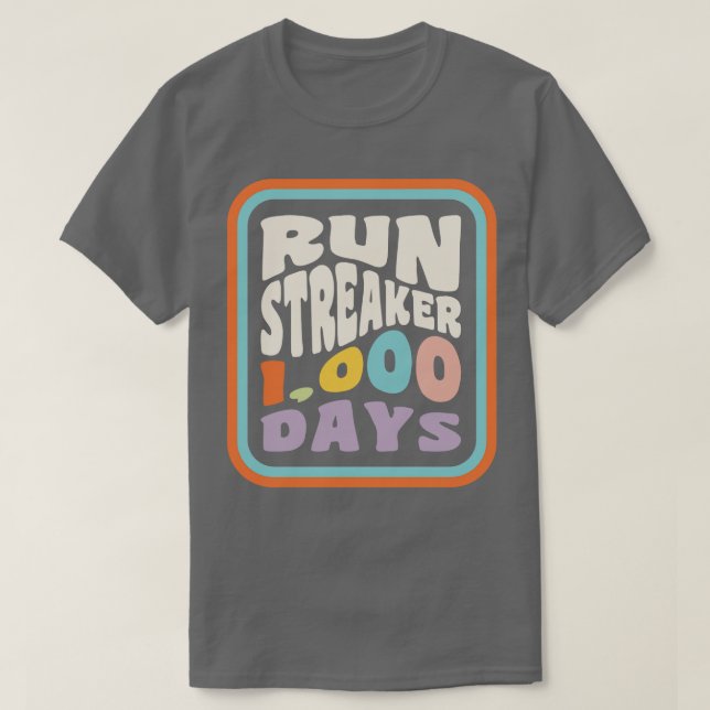 Camiseta Ejecutar Streak Run Streaker 1000 días de coma en  (Diseño del anverso)