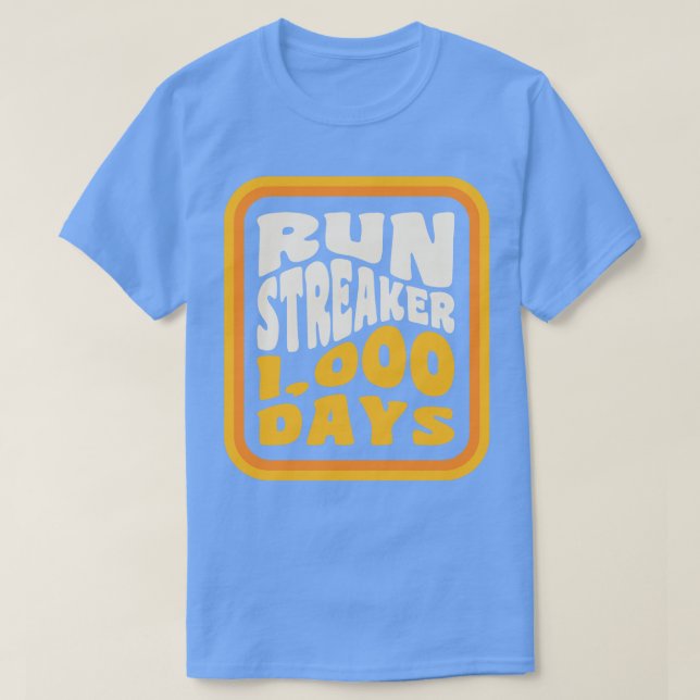 Camiseta Ejecutar Streak Run Streaker 1000 días de coma en  (Diseño del anverso)