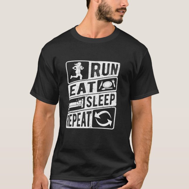Camiseta Ejecute Eat Sleep Repeat, Guay Malressed Womenu201 (Anverso)