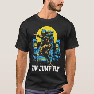 Camiseta Ejecute Jump Fly Parkour Free Running Parkour