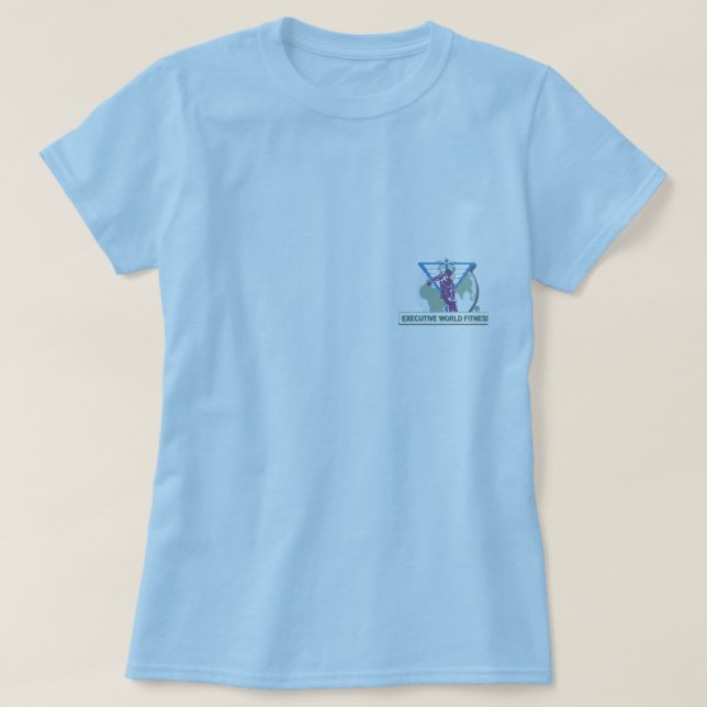 Camiseta ejecutiva de la aptitud del mundo (Diseño del anverso)