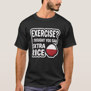 Camiseta Ejercicio Arroz Extra Divertido Gimnasio   Humor d