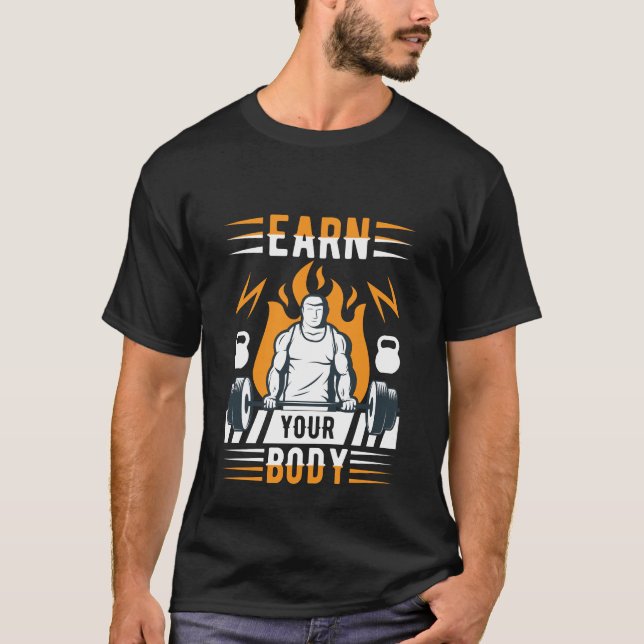 Camiseta Ejercicio corporal de entrenamiento gimnasio (Anverso)