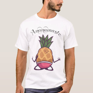 Camiseta ejercicio de canela de yoga de piña