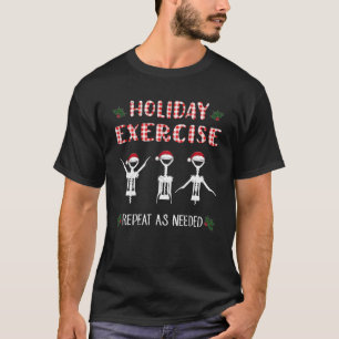 Camiseta Ejercicio de consumo de vino de bebida divertida d
