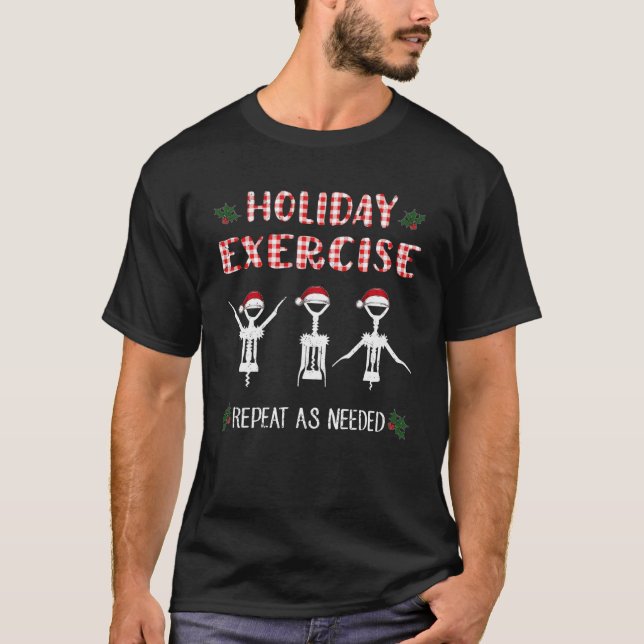 Camiseta Ejercicio de consumo de vino de bebida divertida d (Anverso)