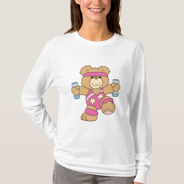 Camiseta Ejercicio de ejercicio físico oso (Anverso)