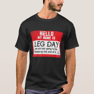 Camiseta Ejercicio de entrenamiento en el día de la pierna 