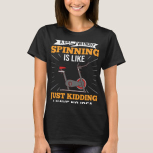 Camiseta Ejercicio de fitness en bicicleta con rueda girato