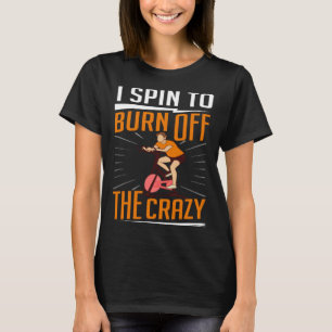 Camiseta Ejercicio de fitness en bicicleta con rueda girato