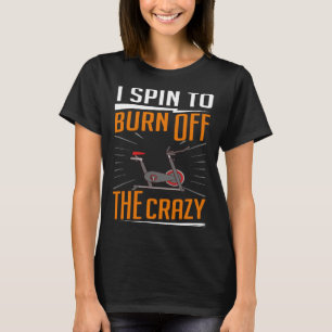 Camiseta Ejercicio de fitness en bicicleta con rueda girato
