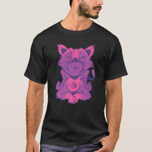 Camiseta Ejercicio De La Pose Del Gato Om Meditación Posici