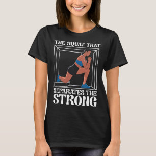 Camiseta Ejercicio de Sentadilla Búlgara Fitness Culturismo