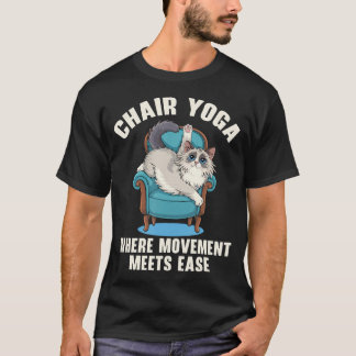 Camiseta Ejercicio de Yoga en Silla Zen Fitness Entrenamien