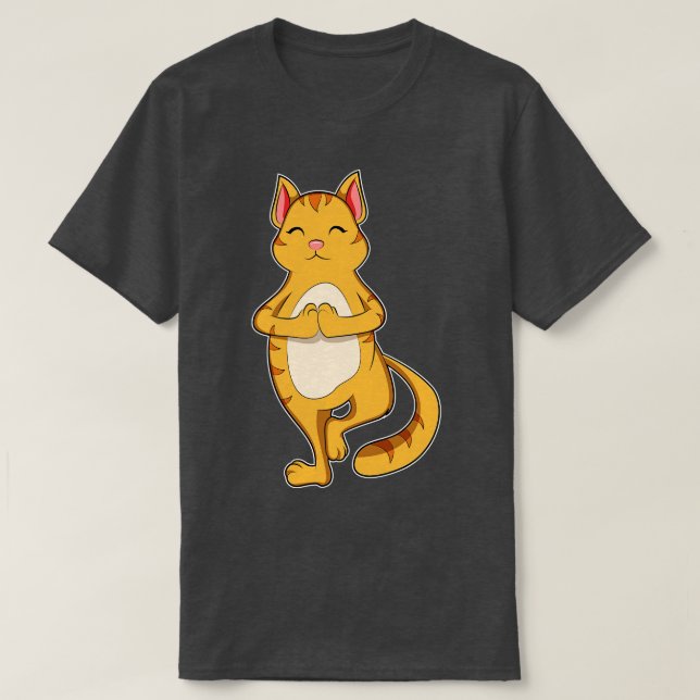 Camiseta Ejercicio de yoga para gato (Diseño del anverso)
