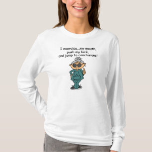 Camiseta Ejercicio, empuje, humor del salto