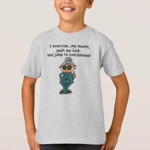 Camiseta Ejercicio, empuje, humor del salto