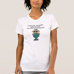 Camiseta Ejercicio, empuje, humor del salto