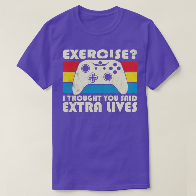 Camiseta Ejercicio Que Pensé Que Dijiste Vidas Extra Videoj (Diseño del anverso)